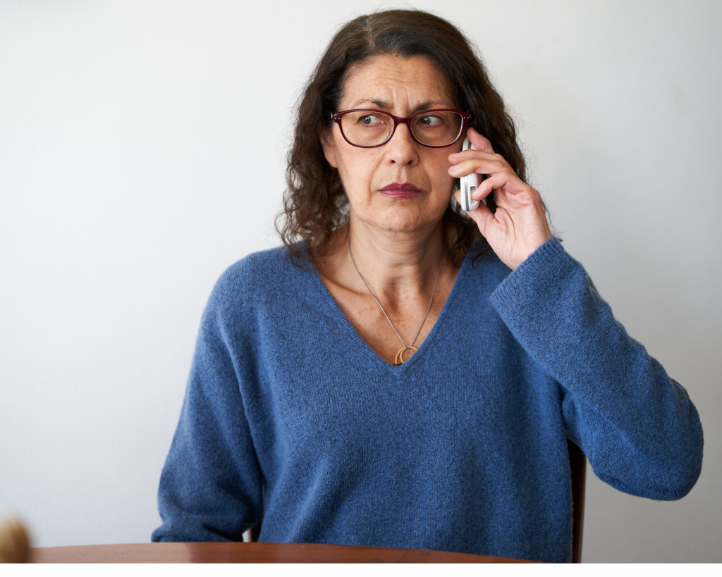 woman on phone